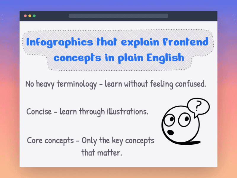 Jargon free frontend development website