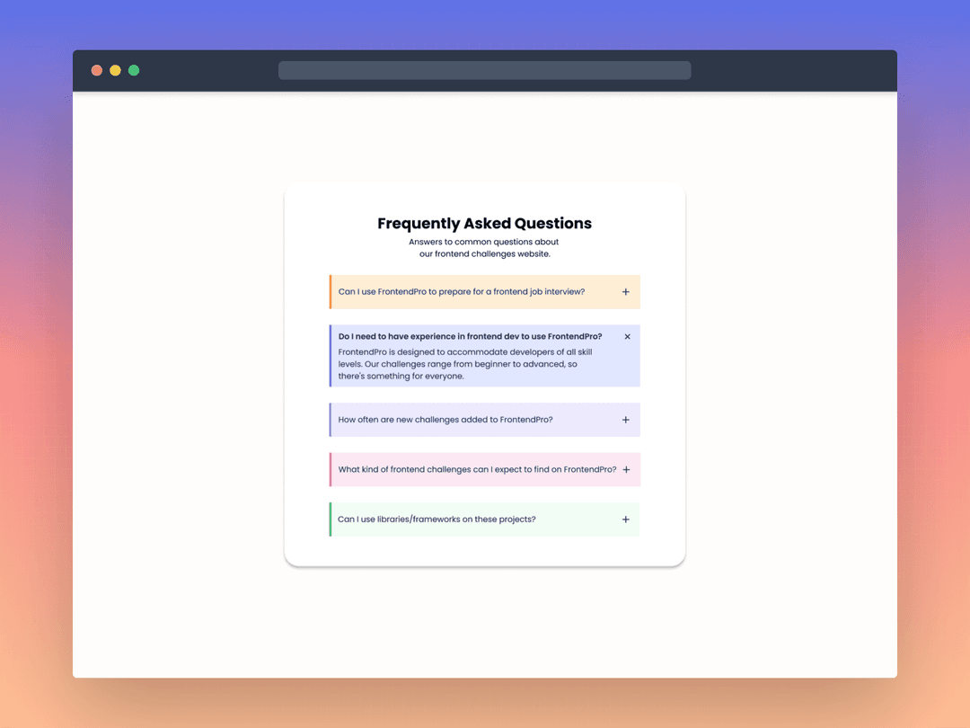 Accordion Component Built with Vanilla JS + VITE 🚀 Frontend Challenge