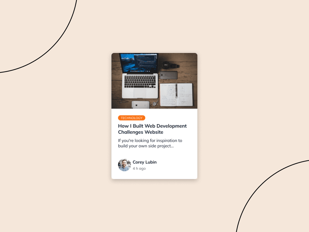 Blog Card Frontend Challenge