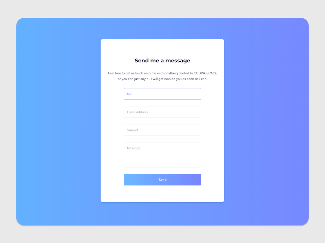 Contact Form With Angular Frontend Challenge