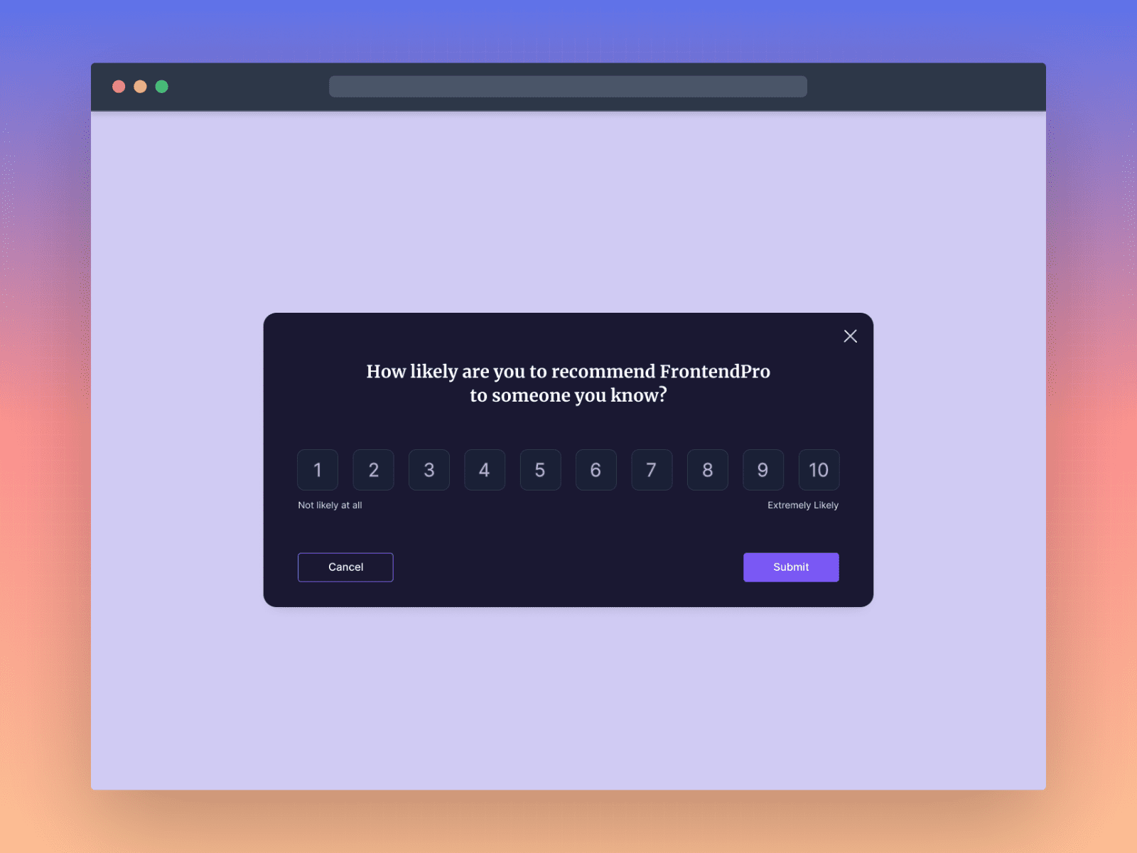 Feedback Modal Component Frontend Challenge